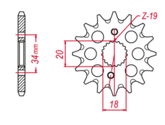 Zębatka przednia 2157 16 crf150 r`07-`22 (+1) (jtf1310.16)